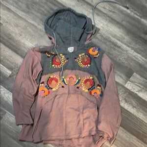 Sister Mary- Embroidered Hooded Sweater - Multicolor